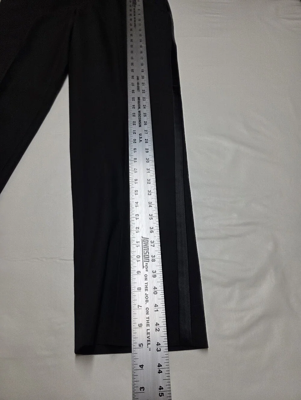Pronto Uomo 41R 35W Black Tuxedo 2pc Suit Notch Lapel Satin 100% Wool